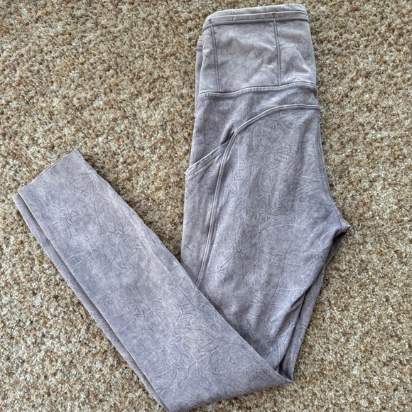 Lululemon Fast Free Tight II 25" Ice Dye Ice Wash Violet Verbena Size 4 - Picture 1 of 8